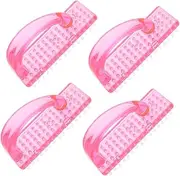 minkissy Nail Brush Set Fingernail Scrub Brush for Hands Toes Plastic Material Travel Size