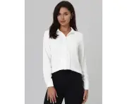 Hobemty Long Sleeve Pleated Work Shirt