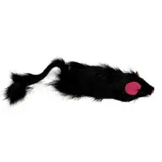 Spot Shaggy Plush Ferret Rattle & Catnip Cat Toy Black;