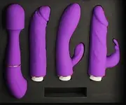 Lotta Luv Pleasure Kit: 4-in-1 Interchangeable Motor Vibrator Set - G-spot, Realistic, Rabbit, Wand. Waterproof, Rechargeable Delight for Endless Intimacy
