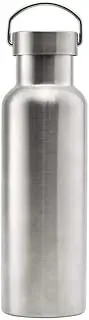 AIMALL 500/750/1000ml Stainless Steel Water Bottle Motivational Sports Drink Cup Flask, BPA-Free, Silver, Durable Sports Flask