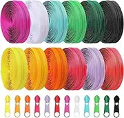12 Pieces #5 Sewing Zippers with 110Pcs Zipper Sliders, Lightweight Adaptable Zipper Nylon Coil Sewing Zippers Colorful Sewing Zippers Sliders Heads for Sewing Crafts DIY Supplies