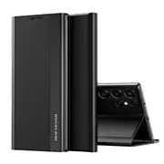 Light Slim Anti-drop Pu Leather Magnetic Absorption Phone Cover With Stand For Samsung Galaxy S22 Ultra 5g - Green