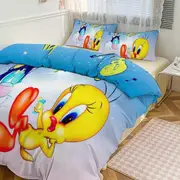 Bed Sheets g66 TweetyBird Print Bedding Set Pattern Duvet Cove Set 3 Pieces 1 Quilt Cover And 2 Pillowcases for Women Men Teens tq66 Bed Sheets