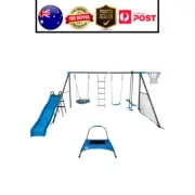 8 Station Swing Set Kids Outdoor Playground Trampoline Slide Rope Fun ChildrenAU