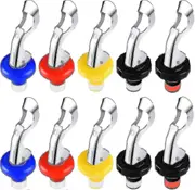 10 Pieces Silicone Wine Stoppers Wine Bottle Stopper Manual Cork Wine Bottle Stoppers