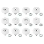 12 Pack 19mm Drawer Rollers Plastic Drawer Pulley Replacement Wheels Bearing