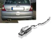 Complete System from Cat Renault Clio 2 Type B 1.2l 2x80mm Round Rolled Edge