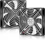 WDERAIR 120mm x 25mm 12V DC Computer Brushless 2Pin PC Case Cooling Fan 2-Pack Dual Ball Bearing for DIY RV Fridge Electronics Ventilation Exhaust Projects