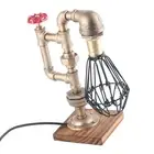 Retro Water Pipe Lamp Unique Shape Industrial Style Desk Lamp For Cafe 89