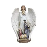 Catzon Angel Girls Statue Holy Family Nativity Sets Holding Star Table Sculpture