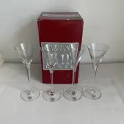 Set of 4 Clear Dansk Crystal Port / Sherry / Cordial Glass