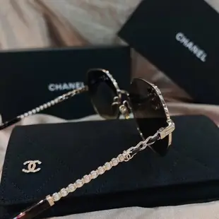 [二手] 【預購】麗睛眼鏡Chanel【可刷卡分期】香奈兒 CH4281 太陽眼鏡 香奈兒皮穿鏈 珍珠 偏光太陽眼鏡 小香眼鏡