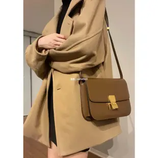 二手CELINE Classic Box 單肩斜挎包 棕色