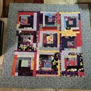 Homemade Scrap Quilt 56x 58. Unique And One Of A Kind.