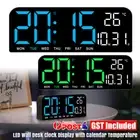 10"Large Digital Big Jumbo LED Wall Desk Clock Display With Temperature Calendar
