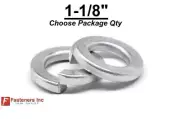 1-1/8" Zinc Plated Steel Low Carbon Standard Split Lock Washers (Pick Quantity)