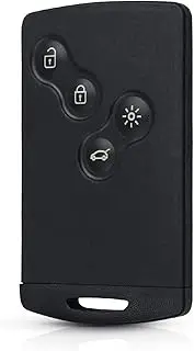 FLJKCT Car Key Case 3 Buttons Smart Remote Key Shell with Emergency Insert,for Renault Koleos Clio Megane Scenic Laguna