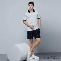 在飛比找momo購物網優惠-【NAUTICA】男裝 滿版帆船刺繡休閒短褲(深藍)