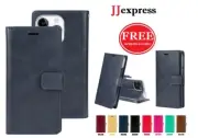 For iPhone 15 14 13 12 11 Pro Max Plus Case Cover Flip Card Wallet Blue Moon