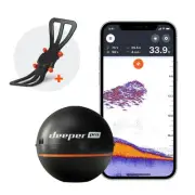 Deeper PRO Smart Sonar Fish Finder Bundle – Castable Wi-Fi Fish Finder with S...