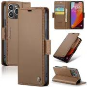 For iPhone 15 Plus Butterfly Buckle Litchi Texture RFID Anti-theft Leather Phone Case - Wine Red