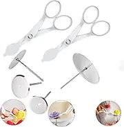 6PCS Cake Flower Nail and Flower Lifters Set, Stainless Steel Baking Tools for Icing Flowers Decoration