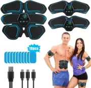 Rechargeable EMS Abdominal Muscle Toning Trainer ABS Stimulator Toner Fitness AU