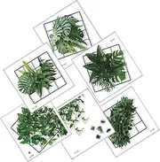 CLISPEED Self-Adhesive Wall Decal Sheet of Green Pothos Sticker Fake Wall Decals for Bedroom Room Decor
