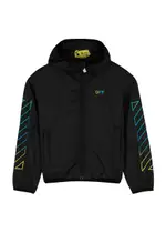 Off-white Kids Arrow Rainbow Hooded Shell Jacket (4-10 Years) - Black - 10YR (10 Years) 10YR (10 years)