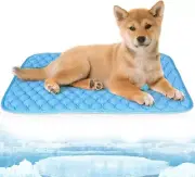 Dog Cooling Mat Self Cooling Pad & Easy Clean for Hot Summer 27x20 in Pet Bed