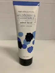 Bath and Body Works Wildberry & Chamomile Natural Tea Oil Body Cream Lotion 8 oz