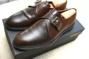BNIB Allen Edmonds Norwich Brown Shell Cordovan Monk Strap 10.5 E