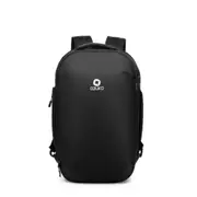9216 Large Capacity Male Waterproof Business Outdoor Travel Shoulder Backpack Size: Small, 17 Inch(Black)