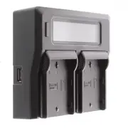 LCD Display USB Dual Battery Charger for BLF19GK Panasonic Lumix DMC GH5 GH4 GH3
