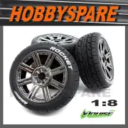 LOUISE RC 4x 1/8 WHEEL & TYRE ON ROAD SPORT BUGGY CAR TRUGGY KYOSHO HOBAO HSP