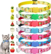 Cat Collars,7 Pack Cat Collar with Bells,Safety Breakaway Cat Collars Adjustable
