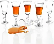 Srgeilzati Cordial Glasses Shot Glasses with Stem,Limoncello Glasses | Port glasses 1.0 oz (Set of 6)