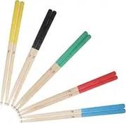 Kisangel 5 Pairs Multi Color Maple Drum Sticks of Durable Drumsticks for All Drumming Styles and Beginners