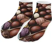 [QMNVBDS] Color Chocolate Socks Ankle Length Socks Casual Short Socks for Women Men Low Cut Sports Socks Running Socks No Show Socks Ankle Socks Athletic Socks Workout Socks, Style, One Size, Style, One