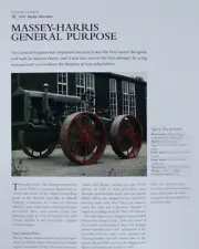 Massey Harris Tractor Picture Article Sheet Out of Print Farm Wall Art Display