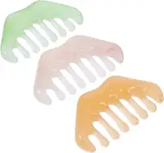 PartyKindom 3 Pcs Resin Massage Combs Smooth Edge Acupoint Scraping Tool for Scalp and Massage Durable and Comfortable Board for Face Neck Back and Legs present