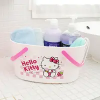 在飛比找露天拍賣優惠-韓國Hellokitty洗澡籃塑料手提籃子洗浴筐洗漱籃浴室雜