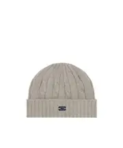 triomphe cable-knit beanie in cashmere One size light gray