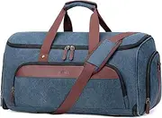 [Vessgra] Canvas Carry on Garment Bag for Travel…, Blue, Stylish