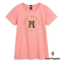 在飛比找momo購物網優惠-【Hush Puppies】女裝 T恤 經典刺繡狗品牌圖騰短