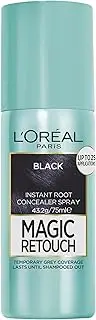 L'Oreal Paris Magic Retouch Temporary Root Concealer Spray - (Instant Grey Hair Coverage), Black