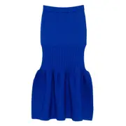 [Cfcl] Cfcl Ribbed-knit Ruffled Midi Skirt III NUMERIC BLUE