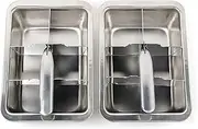 RSVP Endurance Stainless Steel Large Cube Ice Tray, Set of 2