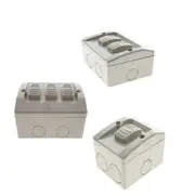 10 Pack of CROWN Weatherproof 1 2 3 Gang Light Switch Waterproof Single Double